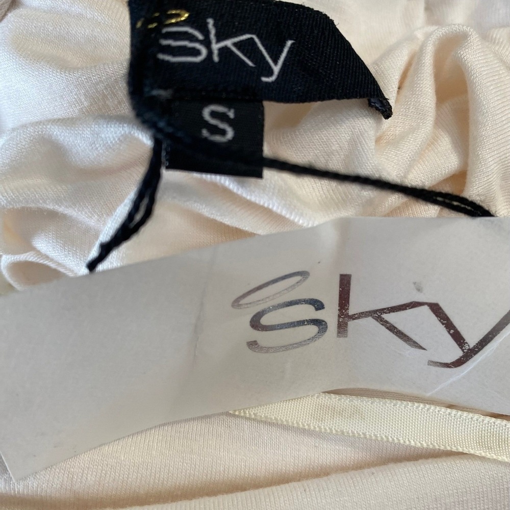 NEW Sky Dionicia Embellished Beaded‎ Halter Top White Cream Small - Picture 5 of 5